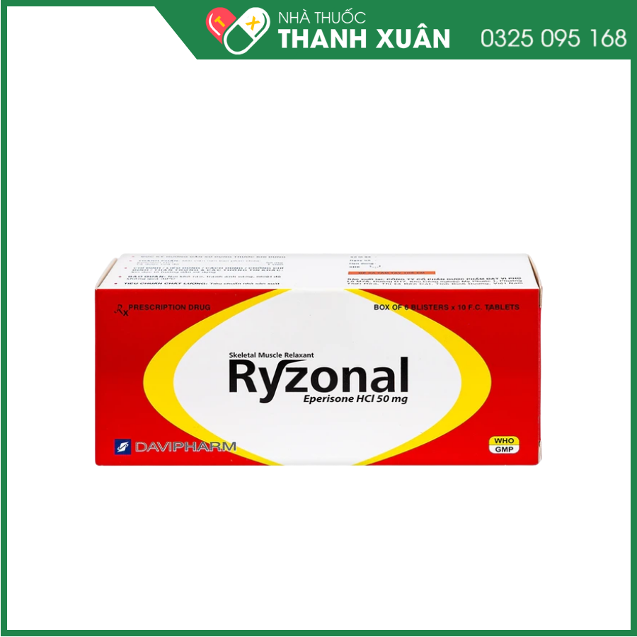 Ryzonal 50 mg cải thiện triệu chứng tăng trương lực cơ, liệt cứng